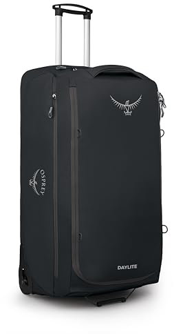 Osprey Daylite Wheeled Duffel 85 – Robuste, leichte, wandelbare Duffel-Reisetasche mit Rollen – Reisen - Black O/S