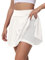Damen mädchen Basic Rock Schwarzer Damen Mini Skater Rock mit Hose,Taschew vielseitige dehnbaren informell Tennis Rock (DE/NL/SE/PL, Alphanumerisch, L, Regular, Regular, Weiß)