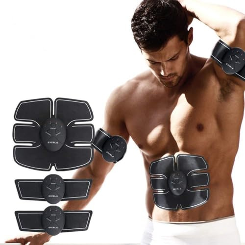 ALL IN HERE EMS Muscle Stimulator Abs Trainer, 6 Modes Abdominal Exerciser For Ab Toner, Wireless Toning Belt Six 6 Packs Abs Fat Burner, Stomach Toning Belt For Gym Workout, Men, Women