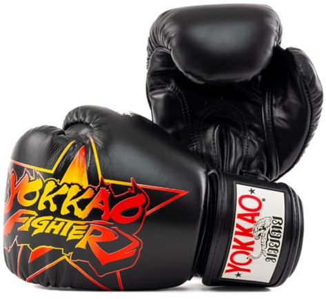 YOKKAO Muay Thai Fighter Gloves Black 14oz