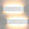 Lightsjoy 2er 18W 40CM Wandleuchte Innen LED Wandlampe Weiss Up and Down Moderne Wandbeleuchtung Wandlicht Belechtung Flurlampe Flur für Schlafzimmer Korridor Wohnzimmer Treppe usw Warmweiss