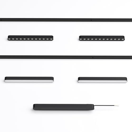 Lámpara de techo LED 4 focos Orientable, lampara techo plafon led techo focos led interior techo Foco Carril Lineal LED 12W Focos de techo, Plafones de Techo para cocina,dormitorio,pasillo,Salas