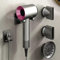 MidingChai föhn Halterung kompatibel mit Dyson, fön Halterung ohne Bohren kompatibel mit Dyson, wandhalterung kompatibel mit Supersonic Aluminiumlegierung, Kabelmanagement (3 Düsen Aufbewahrung)
