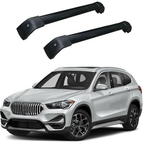 Für BMW X1 F48 2016-2022 2 Stück Aluminium Dachträger Relingträger,Dachgepäckträger Alu Relingträger,B