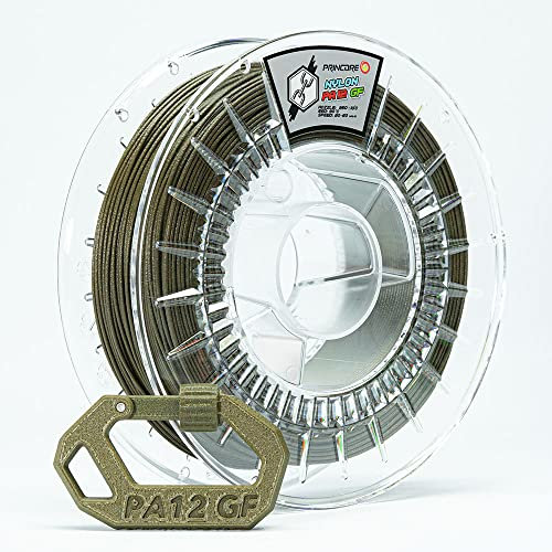 PRINCORE NYLON PA12 GF Filament, Glasfaser 3D-Druck-Filament, 1,75mm industriell (PRINCORE NYLON PA12 GF Filament, Glasfaser 3D-Druck-Filament, 1,75mm industriell (Olivgrün), 300g)