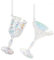 VFM e-Store - Christmas Tree Decoration Wine Martini 1 X Varied Design Stocking Filler Xmas Present Celebration Festive Winter Ornaments - 10. 5cm Iridescent