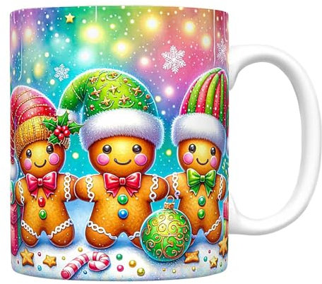 Taza de café de Navidad, taza de Navidad de | Taza de cerámica de 3D | Taza de cerámica 3D, taza de espresso hecha a mano para té, café, agua caliente, bebidas
