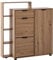 FineBuy Schuhschrank Eiche-Dekor 98x110x30 cm Schuhkipper Geschlossen, Schuhkommode mit Schublade Modern, Flurschrank mit Regal und Ablage, Schuhaufbewahrung Flurkommode für Schuhe Hoch