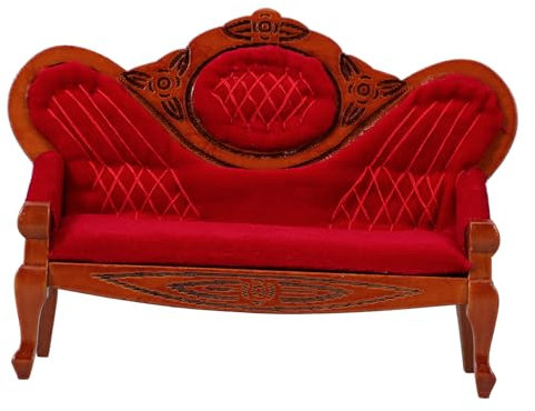SKISUNO Mini Möbel Miniatur Sofa Modell Für Puppenhaus Dekorative Wohnzimmer Möbel Für Kaffeefarben Sicher Und Gesund Vielseitig Einsetzbar Als Dekoration Und Fotorequisiten