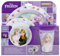 Set vajilla infantil reutilizable apta para microondas compuesto por vaso, plato, cuenco y cubiertos de Frozen