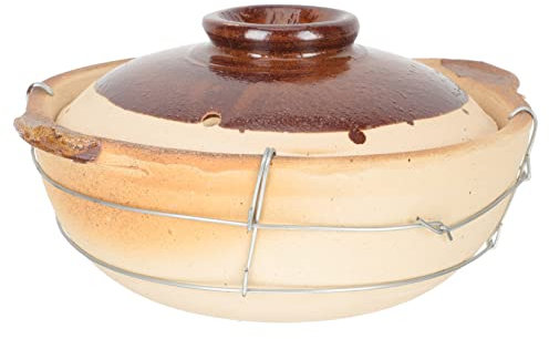 Generico Utensili Da Cucina in Argilla Ceramica Casseruola Antiaderente Calderone Pentola Di Terracotta Calda Stufato Di Riso Padella Per Stufato Di Zuppa Grossa Pentola Roti Ferro Da Stiro