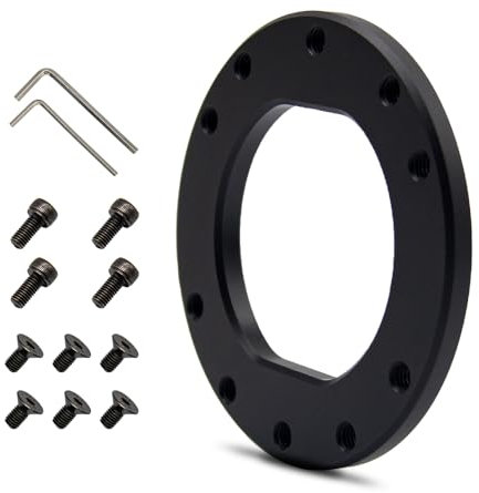 Tanlenki Simube 70mm Bolt Pattern to Fanatec QR2 Adapter Plate for Steering Wheels - CNC Machined Aluminum Alloy with Anodized Finish, Compatible with QR2/QR2 Pro/QR2 Lite