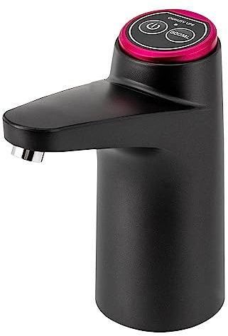 Kühler & Wasserspender Für Trinkwasser,Wasserflaschen Pumpe USB Wiederaufladbar, Zwei Verwendungsmodi Automatischer Wasserspender für Zuhause, Büro, Küche und Camping (Schwarz)