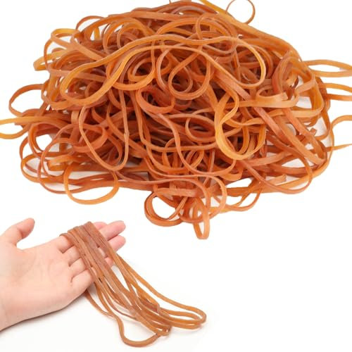 100 Stück Gummibänder, Gummiband Breit 4mm x 40cm, Gummiringe Breit, Gummiringe große Haushaltsgummis, Rubber Bands für Büro Zuhause Schule Haushalt