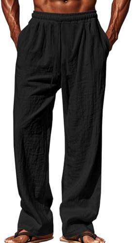 Generisch Tai Chi Hosen Hosen Für Kampfsport Taiji Kung Fu Unisex Damen Herren Freizeithose Weite Beine aus Unisex Kung Fu und Tai Chi Hose Kostüm aus Baumwolle und Leinen