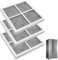 Huybaa 3PCS Filtro de Aire para Frigorífico LG LT120F - Filtro de Nevera Pure and Fresh Repuesto Compatible con Frigorifico LG, 83x83x8.7mm