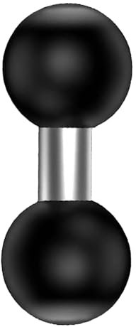 1 inch Ball Mount Base Adapter to 1 Ball Extension Arm Compatible with RAM Mount B Size Standard Dualball Socket Arms for Bike/Motorcycle/Camera/GPS (Black1)