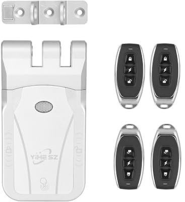 Cerradura electrónica invisible inalámbrica de 433 MHz con control remoto, cerradura de puerta con motor dual, cerradura táctil, cerradura inteligente con cerrojo invisible, cerradura antivandálica