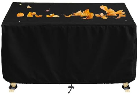 PVPQPR Garden Furniture Table Cover 250x250x80cm(LxWxH) Waterproof 420D Heavy Duty Fabric Garden furniture Protector Double Stitching,Anti UV,Breathable,Rip Proof,Outdoor Patio Table Cover Black