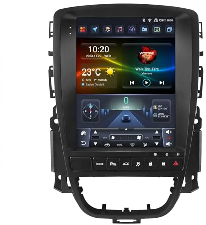 Radio de coche Android 15 para Opel Astra J/Vauxhall Buick Verano 2009-2015 Pantalla táctil de 9,7 pulgadas 2 Din Car Radio GPS con Cámara trasera gratuita Carplay Bluetooth AHD Cámara de respaldo