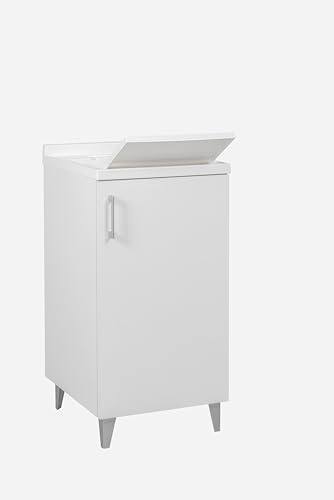 Lavatoio per Interno 45x50 cm 1 Anta Woody Top Bianco