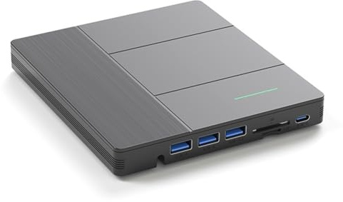 Xnuiasqe External Hard Drive with DVD/CD Playback Support, Portable Burner, USB 3.0 Interface, SD/TF Card Slot