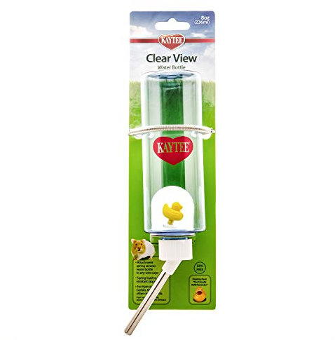 Kaytee Clear View Water Bottle for Pet Gerbils, Hamsters & Mice, 8 oz