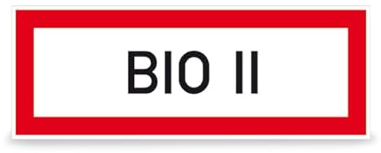 Betriebsausstattung24 Hinweisschild BIO II - Aluminium, geprägt - 21,0 x 7,4 cm - DIN 4066 (D1) - Feuerwehr