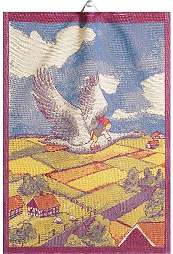 Handtuch / Küchentuch -Nils Holgersson- Mehrfarbig, 35x50 cm (Ekelund Schweden)