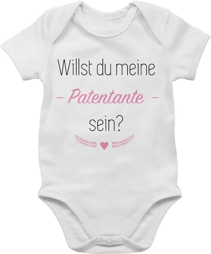 Shirtracer - Baby Body Kurzarm - Willst du meine Patentante sein? Herz