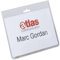 Durable Namensschilderhülle (geschlossene Tasche, 60 x 90 mm, transparente Hartfolie) Packung à 20 Stück, transparent, 813519
