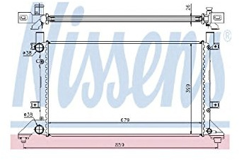 NISSENS Kühler, Motorkühlung 65231A | Kompatibel mit: VW LT 28-35 II Bus, LT 28-46 II Kasten, LT 28-46 II Pritsche/Fahrgestell