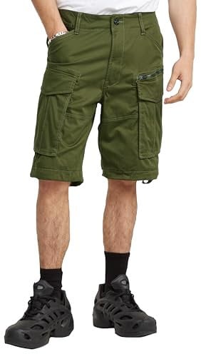 G-STAR Rovic Zip Relaxed Shorts, Pantaloncini Uomo, Verde Scuro (Sage D08566-5126-724), 36