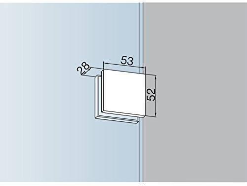 Schraubhalterung PT 90, Glasstärke 10 mm, Edelstahl (07.021) | Glastürbeschlag - Zubehör dormakaba