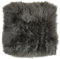 -LUXOR- living Sitzkissen Stuhl Echtfell, Flauschige Sitzauflage, Stuhlkissen, Lammfell Sitzkissen, Fell für Stühle, 34 x 34 cm Schwarz, 1 Kissen