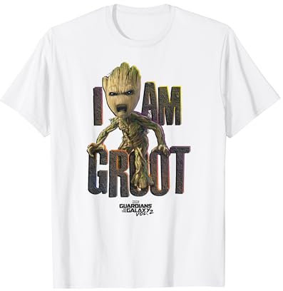 Marvel Guardians Vol.2 I AM GROOT Cute Angry T-Shirt