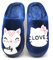 P&L ITALY COLLECTION Zapatilla CASA Mujer de Invierno Antideslizantes Algodón Pantufla Peluche Azul Marino 40/41