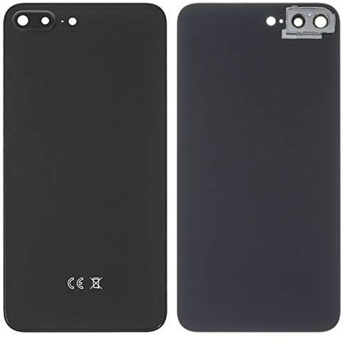 Housing Back Cover Battery Cover Replacement Repair Parts compatible with iPhone 8 Plus, (black, with camera lens)