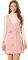 Allegra K Damen Elegant Vintage Knopfleiste V-Ausschnitt Plaid Tweed Overalls Latzkleid, rose, Groß