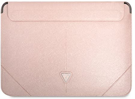 GUESS Zubehör für PC und Notebook, Marke: Sleeve GUCS16PSATLP, 40,6 cm (16 Zoll), Pink/Pink, Saffiano, Dreiecks-Logo