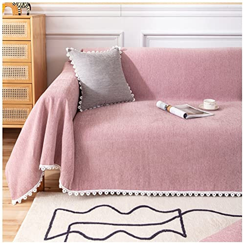 YOUCAI Telo Arredo Copridivano Telo Salvadivano Teli Arredo Foulard Copritutto Copertura Divani Telo Arredo Multiuso Divano e Letto,A-Rosa,180x180cm