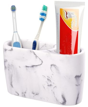 Toothbrush Holder for Bathrooms Toothpaste Holder Stand Bathroom Organizer for Toothbrush Makeup Brushes Holder
