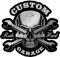 Samunshi Custom Garage Ride Hard Aufkleber Autoaufkleber für Motorrad Fahrrad Roller oder Auto Sticker Chopper Hot Rod Bopper Enduro Motocross Rockabilly Vint (50x48cm Custom Garage Ride Hard)
