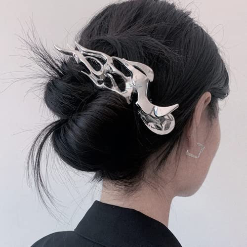 Pince à cheveux argentée pour femmes, filles, femmes, enfants, barrettes élégantes en métal pour cheveux, grandes pinces à cheveux pour fête, mariage, quotidien