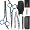 Friseurschere Haarschneideschere Effilierschere Set, Fcysy 10 Stk Professionell Friseur Schneide Kit, Schere Haare Schneiden Frisör Schere Haarschere Kinder Hund Effilierschere Friseur Profi- Blau