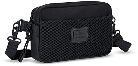 Johnny Urban Bauchtasche Damen Schwarz - Elliot - Gürteltasche Mit Flexiblem Gurt für Festival & Reisen - Stylischer Crossbody Brustbeutel - Wasserabweisend
