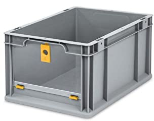 PROREGAL Eurobox NextGen Insight Cover | HxBxT 22x30x40 | 20 Liter | Hoch/Gelb | Eurobehälter, Transportbox, Transportbehälter, Stapelbehälter