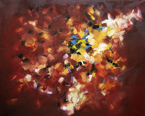 großes abstraktes original Öl Gemälde 64x81 cm XL