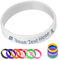 Personalized Silicone Wristbands Bulk, Custom 1/2 Rubber Bracelet with Text Message, Customized Rubber Band Bracelets for Events, Awareness, Gifts