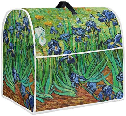 DISNIMO Irise Van Gogh Stand Mixer Dust-proof Cover with Organizer Bag for Kitchen Aid Mixer, 2 Pockets for Various Kitchen Appliance Accessories (Green, 4.5-5 Quart)